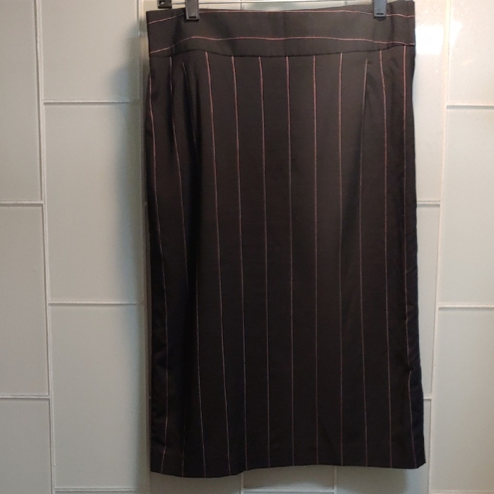 Pink and Black Knee-Length Pencil Skirt for Cocktail